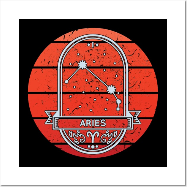 Aries Starsign Wall Art by capo_tees